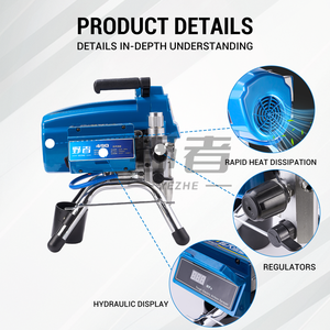 <span class=keywords><strong>Pistola</strong></span> <span class=keywords><strong>Pulverizadora</strong></span> Eléctrica Profesional Sin Aire de Alta Presión para Bricolaje Multifuncional, Ingeniería Doméstica y Recubrimiento de Pintura de Látex - Product Image 5