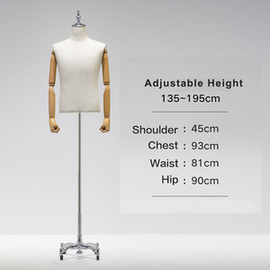 Maniquí de <span class=keywords><strong>Torso</strong></span> Masculino Lavinia para Exhibición en Escaparates, Soporte de Medio Cuerpo para Trajes de <span class=keywords><strong>Hombre</strong></span> - Product Image 3