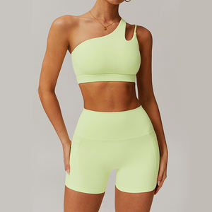 Set Sportivo da Donna di Alta Qualità in Due Pezzi, Abbigliamento Fitness, Leggings da Palestra, Pantaloncini Sportivi, Reggiseno, Completo da Yoga per Allenamento - Product Image 1