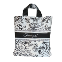 Fabricant de sacs à provisions en plastique PE-BD à impression transparente sac d'emballage avec transporteur en plastique durable sacs d'épicerie recyclés à la mode