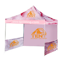 Logo personnalisé 10x10 imprimé publicitaire promotionnel en aluminium tente pliante Pop événement Gazebo auvent toit pour salons professionnels Oxford