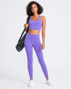 Vêtements de fitness avec logo personnalisé, ensembles de leggings de yoga à compression élevée et soutien-gorge de sport haute performance, ensemble de tenue de sport pour femmes - Product Image 4
