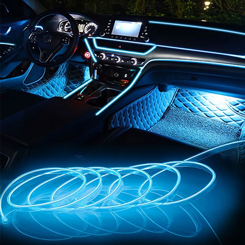 Лидер продаж 2023, неоновый автомобильный светильник 3 м, продукция холодного света, окружающий свет для украшения салона автомобиля