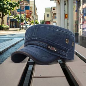 Four Seasons Universal Washed Vintage <b>Flat</b> <b>Cap</b> Leather Edge Retro Faded <b>Men</b> Women Casual Sports <b>Cap</b> Fishing Camp Hat <b>Cap</b> for <b>Men</b> - Product Image 1