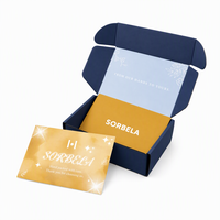 Boîtes d'expédition de luxe écologiques personnalisées pour vêtements, chaussures, chaussettes, emballage avec logo gaufré or, papier éponge imperméable