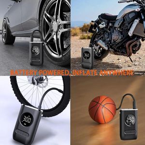 18L/Min Portable Cordless Tire Inflator Car Motorcycle <b>Bicycle</b> Ball Air Pump 150PSI Digital Auto Stop With LED Emergency <b>Light</b> - Product Image 5