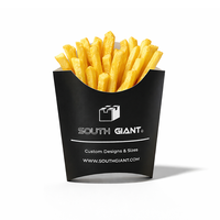 Boîte à frites personnalisée en papier résistant à l'huile avec logo imprimé pour l'emballage des restaurants