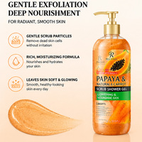 Gel Douche Hydratant Éclaircissant à la Papaye et à la Carotte Naturelle pour Femmes, Personnalisable, Faible MOQ, Fabrication Directe
