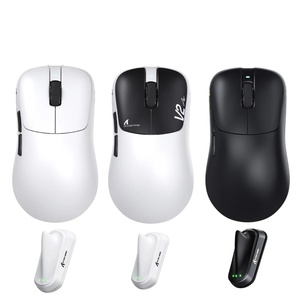 Mouse da Gaming Wireless <span class=keywords><strong>ATTACK</strong></span> SHARK V2 AIR 52g Ergonomico con Comfort per il Palmo PAW3955MAX 60000DPI 8K Polling Tri-Modalità Bluetooth per Esports FPS - Product Image 1