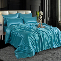 Ensemble de literie en satin de luxe, 6 pièces, doux et soyeux, pour la maison