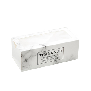 Roti Kue Gulungan Panjang Swiss Gulungan Panggang Makanan Sekali Pakai Kotak Kertas Makanan Penutup Laci Kotak Putih dengan Jendela Yang Jelas - Product Image 5