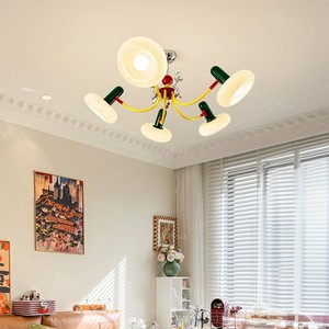 Lustre moderne minimaliste style Bauhaus, LED E27, plafonnier rond pour salle à manger, chambre, salon de thé - Product Image 2