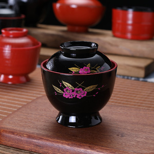 Série de bols Double Sword pour la cuisine japonaise : bols à soupe, bols à miso en spirale, bols à riz, bols à dessert, en bois - Product Image 3