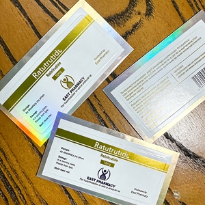 Étiquettes personnalisées mates et brillantes holographiques en peptide, autocollants durables <span class=keywords><strong>pour</strong></span> flacons médicaux et pharmaceutiques - Product Image 3