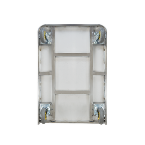 Uni-im lặng 300kgs Heavy Duty thép không gỉ tay đẩy xe đẩy nền tảng xe tải thực phẩm giỏ hàng ST300D-DX - Product Image 3