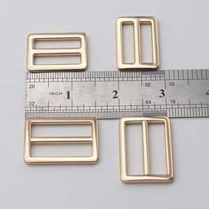 JWBIZ Lot de 20 glissières plates en métal pour ceinture, ajusteurs de sangle, fermoirs à trois glissières, couleur or, en pouces - Product Image 5