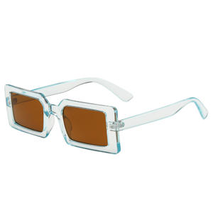 Nuevas gafas de sol con montura cuadrada UV400, montura completa, unisex, estilo retro, moda de verano 2021, talla para adultos 8801-B5 - Product Image 4