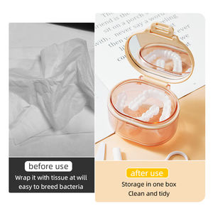 Contenitore per Dentiere in Plastica, Scatola per Pulizia Dentiere Finte, Custodia per Paradenti con Rete - Product Image 2