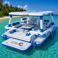 Canapé flottant gonflable, plateforme de détente aquatique, ponton pour pique-nique, lac, piscine, plage, fête familiale, divertissement estival en plein air