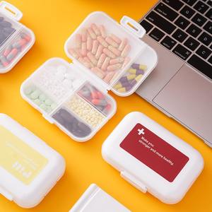 Organisateur de pilules portable à 8 compartiments, boîte à médicaments en plastique recouverte de compartiments pour une utilisation quotidienne - Product Image 3