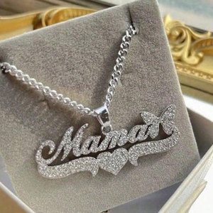 Delicado Collar con Colgante para Mujer, Chapado en Oro PVD de 14k y 18k, Acero Inoxidable 316L, Joyería para el Día de la Madre, Collar para Mamá - Product Image 3