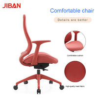 Chaise de bureau moderne en maille réglable avec accoudoirs fixes, mousse épaisse, pivotante et inclinable, confortable et durable pour la maison et l'atelier, vente en gros