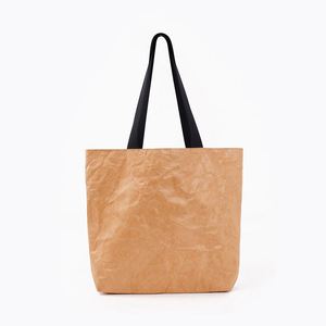 Sacs en papier brun simples Emballage alimentaire à emporter Sac de shopping Sac en papier kraft avec design personnalisé Prix bas avec poignée - Product Image 1