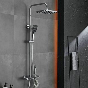 Set di rubinetti per vasca e <span class=keywords><strong>doccia</strong></span> a vista di nuovo design alla moda con spettacolo di temperatura e luce a LED ambientale - Product Image 6