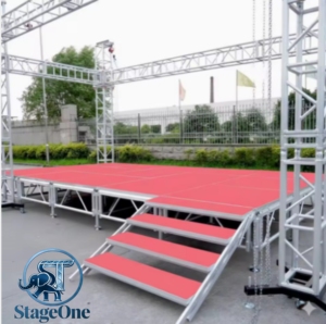Plataforma de Escenario de Aluminio para Conciertos al Aire Libre, Servicio de Color Personalizado, Ensamblada, con Patas de Altura Ajustable - Product Image 5