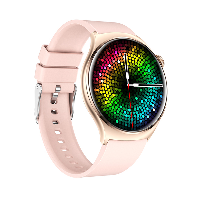 Karen M Smart Watch QX10 with 1.43 Inch Round AMOLED Screen 300mAh Battery DIY Watch Faces Voice Assistant Bracelet for Unisex