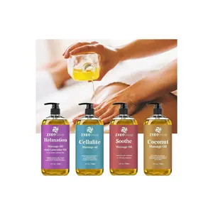 Vente en gros d'huile de massage corporel de haute qualité Huile de massage anti-cellulite de marque privée à base de plantes pour spa familial