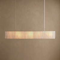 Lustre rectangulaire vintage minimaliste du milieu du siècle, luminaire suspendu pour la décoration de la maison, idéal pour l'îlot de cuisine, le salon, la salle à manger, le restaurant