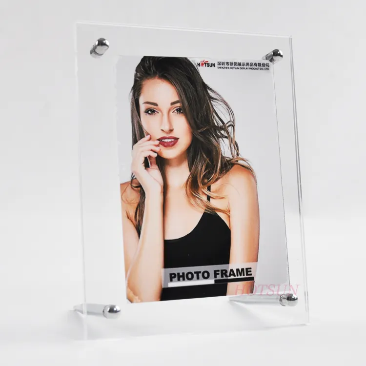 Clear Acrylic Plexiglass Organic Glass Magnet Photo Frame Picture