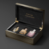Boîte en bois rectangulaire recyclable de luxe pour parfum arabe de Dubaï, Cologne Oud haut de gamme en MDF