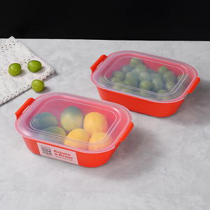 Novo Design de Tigela de Alimentos Retangular Colorida para Transporte, Recipiente de <span class=keywords><strong>PP</strong></span> com Borda - Product Image 3