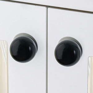 Furniture Handle And <b>Knob</b> Round Plastic Plated Cabinet <b>Door</b> Single Hole Durable European Style - Product Image 1