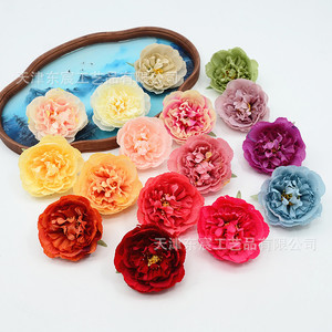 Dongchen Crafts Simulated Peony Flower 9 Cm Silk Base Flower <b>Wedding</b> Home Decor Dance <b>Props</b> - Product Image 4