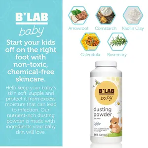 Baby Organics Powder Private Label Wholesale Anti-itching Skin Care Talc Free Prickly Heat Baby Powder Baby Care Powder