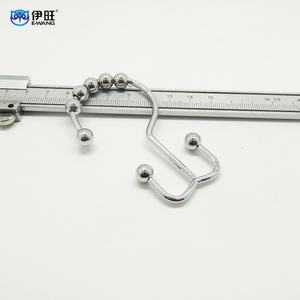 Crochets de rideau de douche doubles en métal pour salle de bain, anneaux de suspension pour rideau de douche - Product Image 5