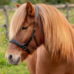 Brida de Cuero de Primera Calidad para Caballo, Estilo Inglés, con Decoración de Cristales Azules, Duradera y Elegante - Product Image 2