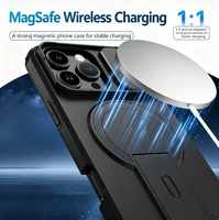 Coque de protection magnétique pour appareil photo coulissant avec support pour iPhone 18 17 16 15 14 Plus 13 12 Pro Max Mini 17E 16E