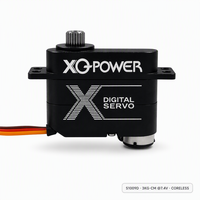 Micro Servo XQ-S1009F 9g 3kg Servo numérique sans noyau plat à couple élevé, étanche, engrenage en aluminium 7.4V pour avion RC