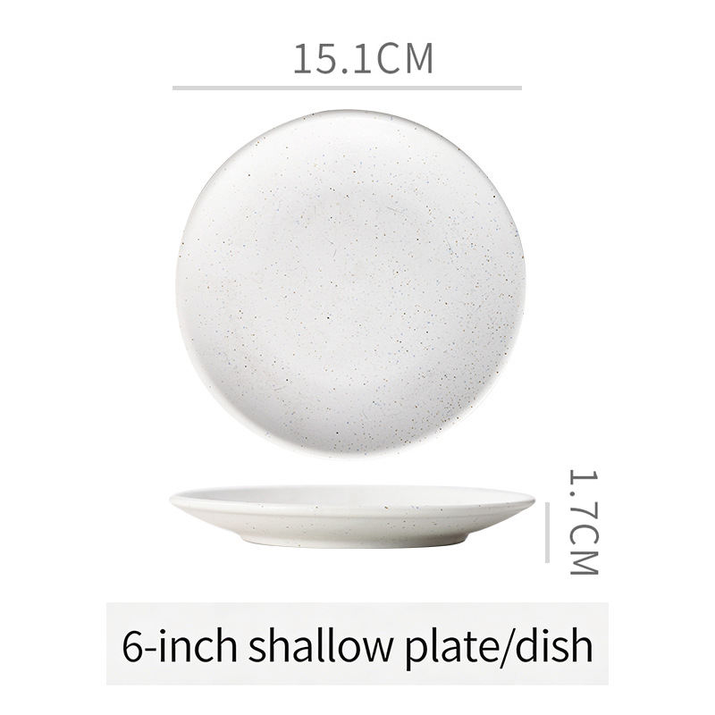 จานตื้นขนาด 6 นิ้ว