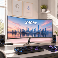 Fabrieksdirect 49 inch gebogen 240Hz 1ms IPS DQHD grote computermonitor 120Hz gebogen computer gamingmonitor voor gamingcafé