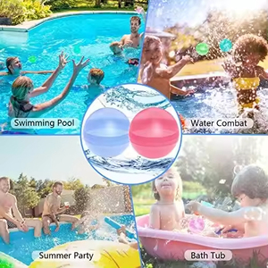 Ballons à eau réutilisables en silicone souple auto-scellants Remplissage rapide Jeux d'été en plein air-Jouets à eau d'été rechargeables - Product Image 3