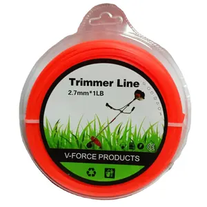 2.7mm 라운드 1LB 오렌지 새로운 목록 잔디 절단 나일론 트위스터 트리머 라인 105 나일론 로프