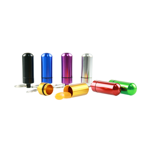 Porte-pilules hebdomadaire personnalisé avec logo, en alliage d'aluminium et plastique PP moulé par injection, écologique, étanche, avec porte-clés - Product Image 1