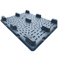 Heavy Duty neuf pieds Single Face Euro Palettes 4-Way Entrée Soufflage En Plastique Léger HDPE PP pour Entrepôt Logistique De Stockage