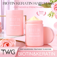 TWG Produk Baru Masker Rambut Biotin Keratin untuk Rambut Lebih Tebal & Kuat Masker Perawatan Rambut Melembapkan Masker Rambut Keratin Bernutrisi Mendalam