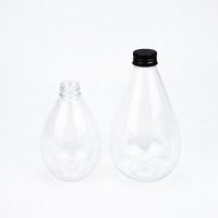 Bouteilles en PET transparentes en forme de goutte d'eau avec bouchon à vis, disponibles en plusieurs tailles, emballage vide pour peinture aquarelle, colle